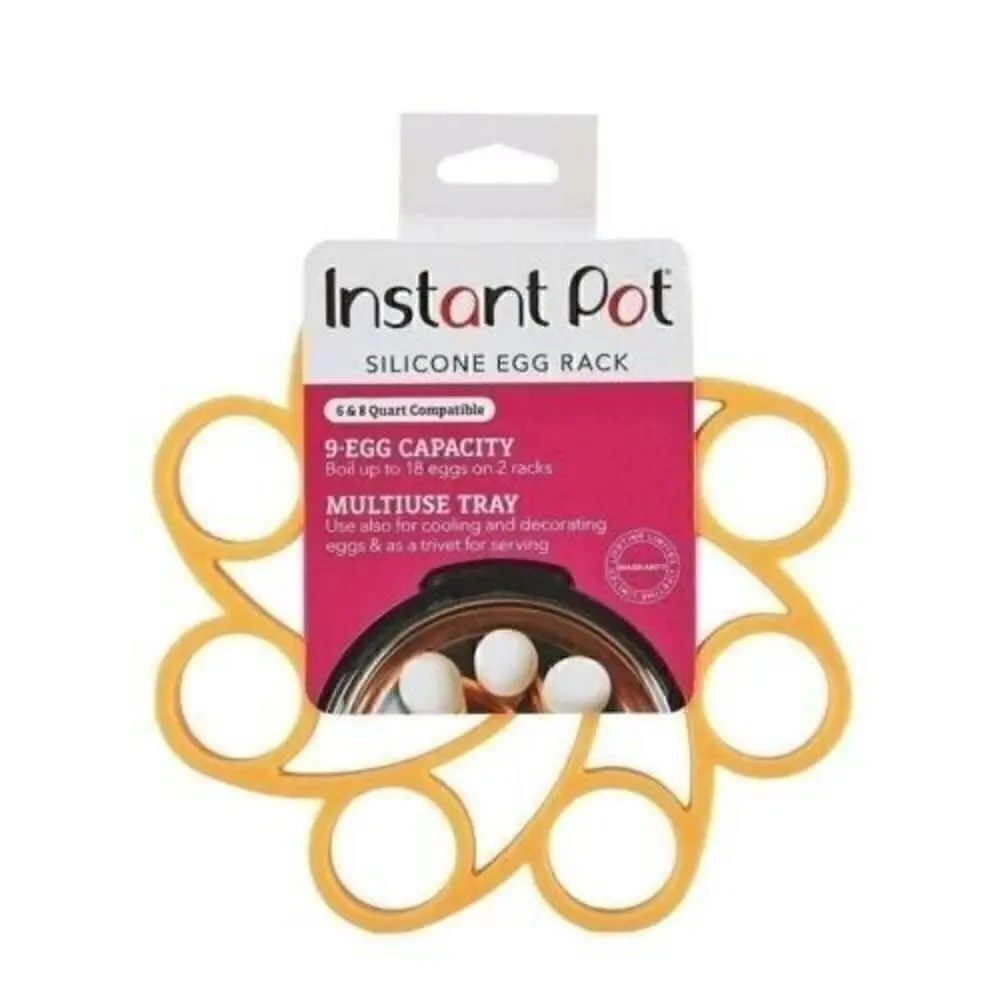 Instant Pot, Yellow Official Silicone Egg Rack, Compatible with 6-quart, 8-quart